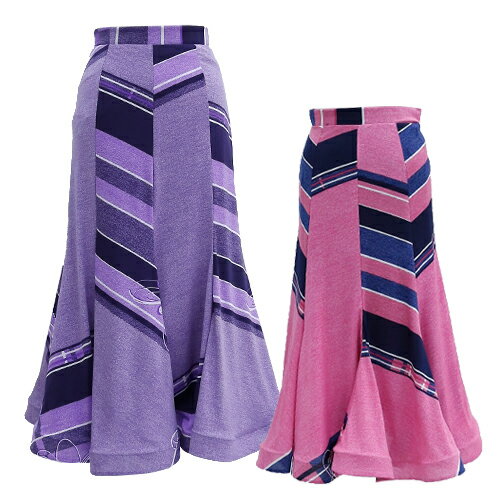 ダンス衣装　ホースヘア【紫/ピンク】【切替】【社交ダンス・ソシアル・フラメンコ・サルサ・タンゴ・..