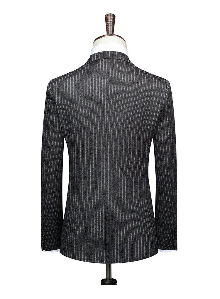 {送料無料}スーツ メンズ カジュアルスーツ オシャレスーツ スリムスーツ 3ピース ストライプ ビジネス フォーマル 仕事 大人 落ち着いた パーティー 結婚式 宴会 披露宴 通勤 就活 面接 卒業式 入学式 小さいサイズ 大きいサイズ