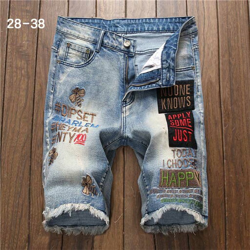 ハーフパンツ ショートパンツ メンズ カットオフ アップリケ オシャレ 個性 ジーンズ デニム ハーフパンツ ショートパンツ メンズ カットオフ アップリケ オシャレ 個性 ジーンズ デニム