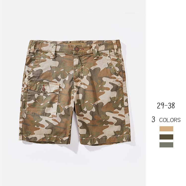 {送料無料}ショートパンツ 短パン ストレッチ カモフラージュ迷彩柄 メンズ カジュアル ミリタリー ...