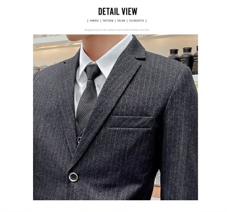 スーツ スリーピース　メンズスーツ スリム ビジネススーツ 2つボタン 　 オールシーズン 洗えるパンツウォッシャブル セットアップ　3ピース　パーティー 　結婚式　彼氏