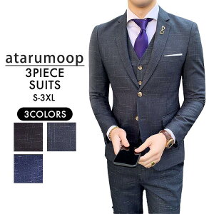 【併用可☆楽天1000円+店内5%クーポン】スーツ メンズ 3ピース カジュアルスーツ おしゃれスーツ スリムスーツ セットアップ チエック柄 ビジネス 結婚式 パーティー 二次会 お洒落 小さいサイズ 大きいサイズ S-6L 大人っぽい ネイビー 通勤 就職 成人式 卒業式通販