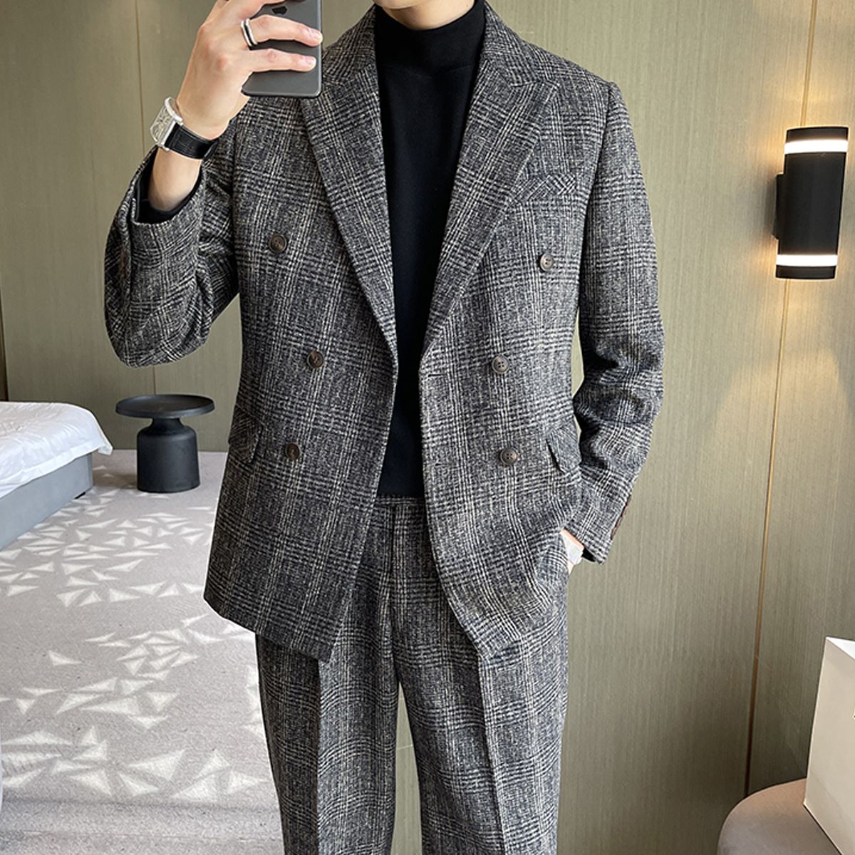 セットアップ メンズ スーツ カジュアルスーツ スリムスーツ ビジネス 紳士服 2つボタン シングル ウォッシャブル 洗える 細身 ベスト 2点セット 上下セット 通勤 就職 入社式 宴会 パーティー 秋冬 M〜5L