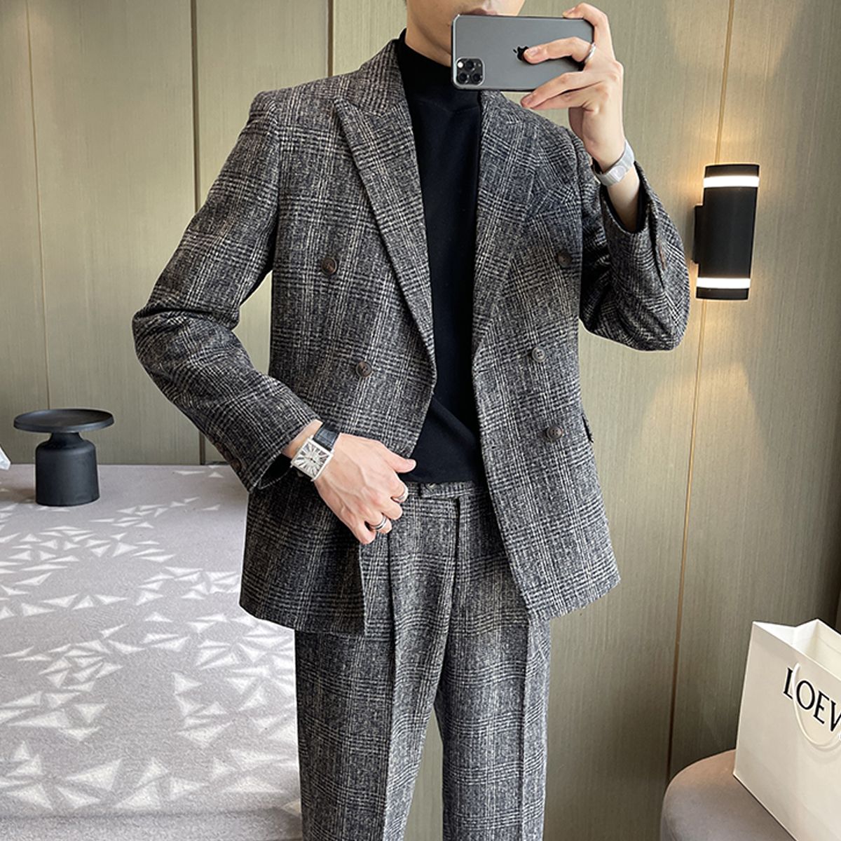 セットアップ メンズ スーツ カジュアルスーツ スリムスーツ ビジネス 紳士服 2つボタン シングル ウォッシャブル 洗える 細身 ベスト 2点セット 上下セット 通勤 就職 入社式 宴会 パーティー 秋冬 M〜5L