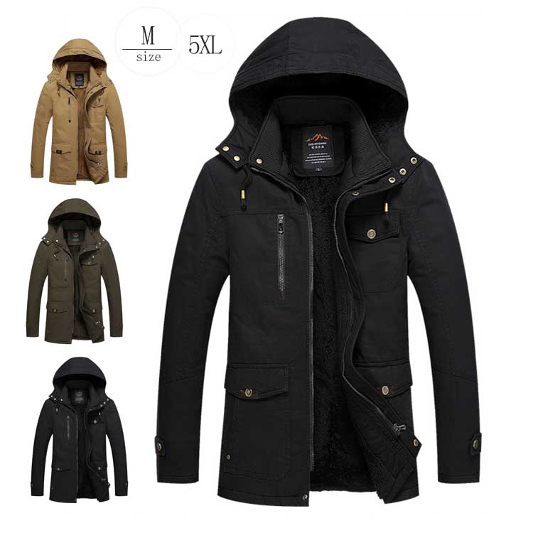 ダウンジャケット アウトドアパーカー ミリタリージャケット 中綿 メンズ アウター コート 長袖 厚手 防寒 秋冬 お洒落 キレイめ カジュアル 通勤 通学 格...