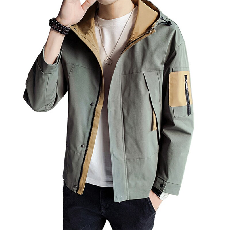 {送料無料}スタジャン メンズ アウター ジャケット ブルゾン 新品 フード付き カジュアル 春服 