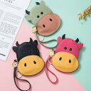 \7/11 1:59までP10倍/ ウシ コインケース メンズ レディース スマートキー 2個 革 本革 パスケース キーホルダー かわいい カード入れ カラビ...