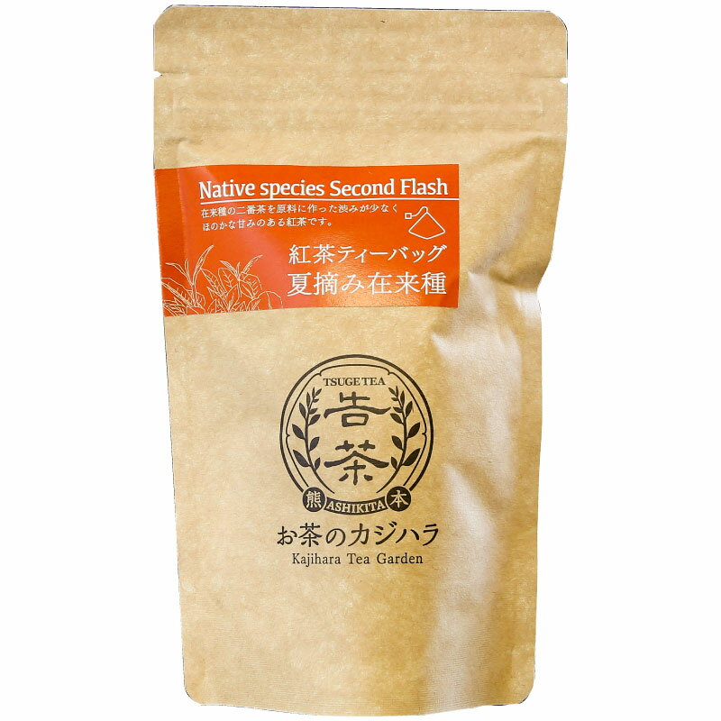 お茶のカジハラ 和紅茶 (2.5g×10個・ティーバッグ) 農薬不使用 お茶 日本茶 緑茶 熊本県 和紅茶四天王 熊本県産