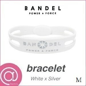 【正規品】BANDEL バンデル メタリック ブレスレット WhitexSilver M ※※