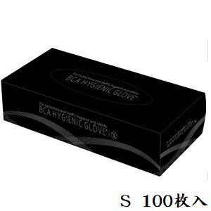 BCA ハイジェニックグローブ マットブラック S 100枚入