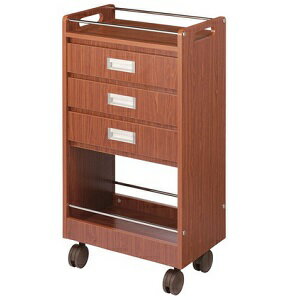 西村製鉄所 C-342 ワームス引き出しワゴン ウォールナット