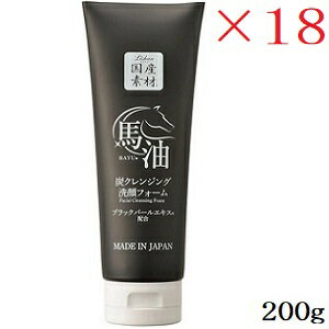 リシャン 馬油＆炭クレンジング洗顔フォーム シトラスレモンの香り 200g ×18セット