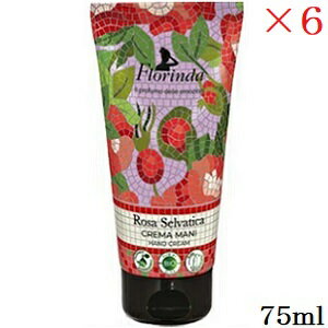 フロリンダ モザイク ハンドクリーム 75ml ワイルドローズ ×6セット