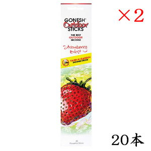 ガーネッシュ GONESH インセンス 20 sticks OUTDOOR STRAWBERRY BLAST 2セット