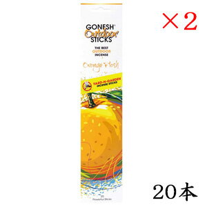 ガーネッシュ GONESH incense 20 sticks OUTDOOR ORANGE FLASH ×2セット ガーネッシュ GONESH incense 20 sticks OUTDOOR ORANGE FLASH ×2セット