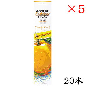 ガーネッシュ GONESH インセンス 20 sticks OUTDOOR ORANGE FLASH ×5セット