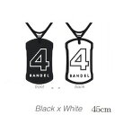 【正規品】BANDEL バンデル ナンバーネックレス リバーシブル No.4 BlackxWhite 45cm