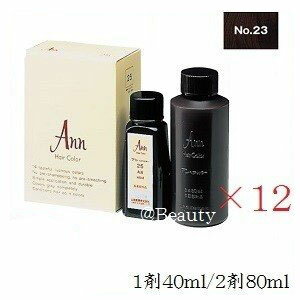 (×12セット)アン ヘアカラー 1剤40ml/2剤80ml 23 黄味をおびた暗褐色 (×12セット)アン ヘアカラー 1剤40ml/2剤80ml 23 黄味をおびた暗褐色