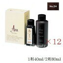 (×12セット)アン ヘアカラー 1剤40ml/2剤80ml 24 赤味をおびた暗褐色