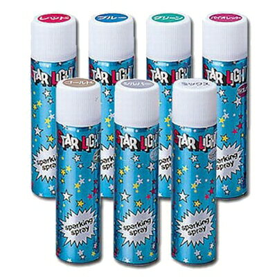 スターライトスプレー 80g 1本<かつら用>(カラー全6色 ミックス/シルバー/ゴールド/バイオレット/ブルー/レッド)【スパーキングスプレー ラメヘアスプレ...