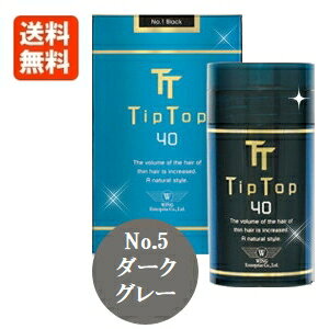 TIP TOP ティップトップ40♪No.5 ダークグレー 40g （約90〜120回分） テイップトップ 増毛パウダー