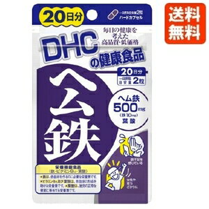 【ネコポス便送料無料】DHC サプリメント ヘム鉄 20日分 鉄分補給
