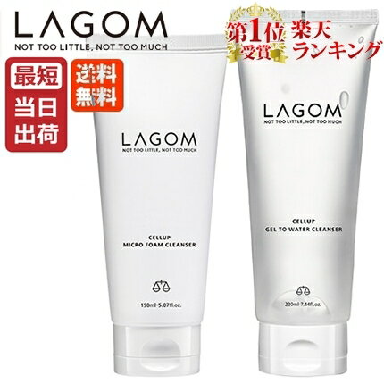 【お得セット】LAGOM ラゴム ジェルトゥウォーター クレンザー 220mL + ラゴム マイクロフォーム クレンザー 150mL セット 国内正規品 LAGOM Cleanser (朝用+夜用洗顔料)即納 スキンケア 楽天クレンジングジェル 週間ランキング 第1位獲得【小田切ヒロ おすすめ】のサムネイル