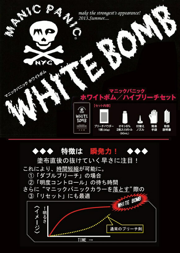��¨Ǽ�ۥޥ˥å��ѥ˥å� �ۥ磻�ȥܥ� �ϥ��֥꡼�����å� / manic panic white bomb �ۥ磻�ȥ֥꡼�� ���ϥ֥꡼�� ��̳�ѥ֥꡼���ڰ��������ʡ�