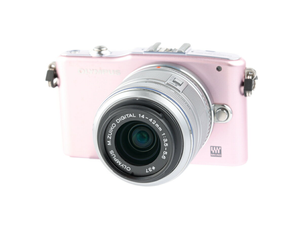 楽天アットカメラ楽天市場店【あす楽】【中古】《良品》【6ヶ月保証】OLYMPUS PEN mini E-PM1 M.ZUIKO 14-42mm F3.5-5.6 II R MSC 1230万画素 ミラーレス一眼 標準ズームレンズ 小型 軽量 スナップ撮影 ピンク マイクロフォーサーズマウント