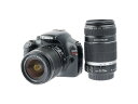 【あす楽】【中古】《良品》【6ヶ月保証】Canon EOS Kiss X50 + EF-S 18-55mm F3.5-5.6 IS II 55-250mm F4-5.6 IS 1220万画素 APS-C デジタル一眼レフカメラ 入門機 小型 軽量 運動会 発表会 スナップ 標準 望遠 ダブルズーム