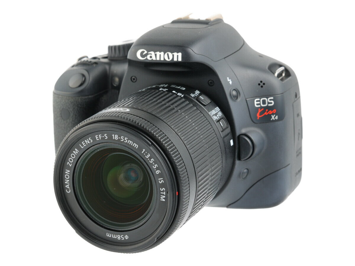 【あす楽】【中古】《良品》【6ヶ月保証】Canon EOS Kiss X4 + EF-S 18-55mm F3.5-5.6 IS STM 1800万画素 APS-C デジタル一眼レフカメラ 入門機 エントリー機 小型 軽量 運動会 発表会