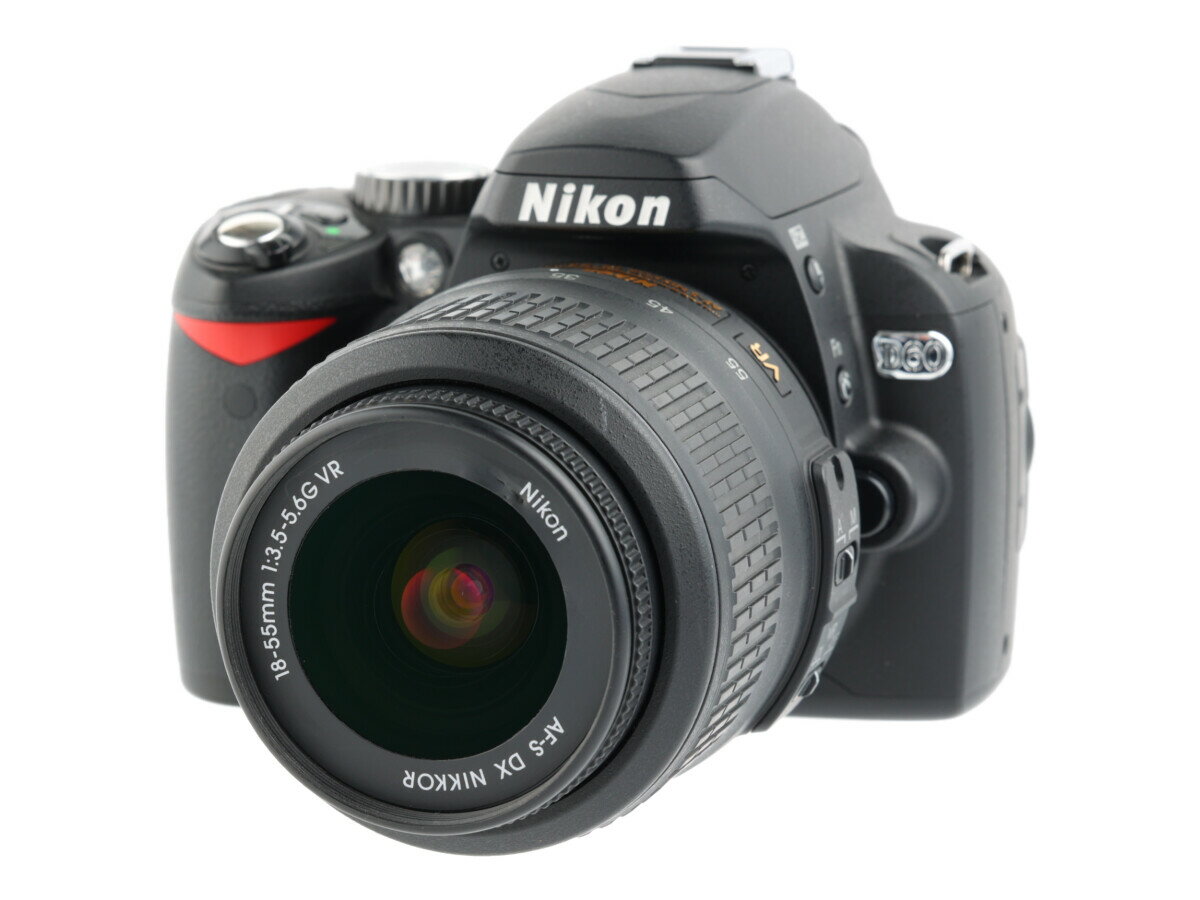 【あす楽】【中古】《良品》【6ヶ月保証】Nikon D60 AF-S DX NIKKOR 18-55mm F3.5-5.6G 1020万画素 デジタル一眼レフカメラ 標準ズームレンズ 入門機 軽量 小型 APS-C DXフォーマット 一眼レフカメラ Fマウント