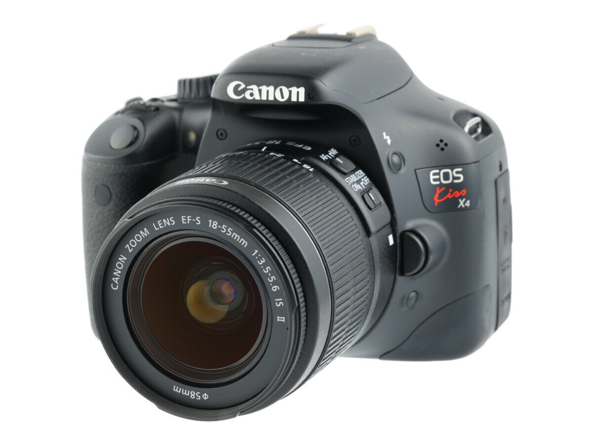 【あす楽】【中古】《良品》【6ヶ月保証】Canon EOS Kiss X4 + EF-S 18-55mm F3.5-5.6 IS II 1800万画素 APS-C デジタル一眼レフカメラ 入門機 エントリー機 小型 軽量 運動会 発表会