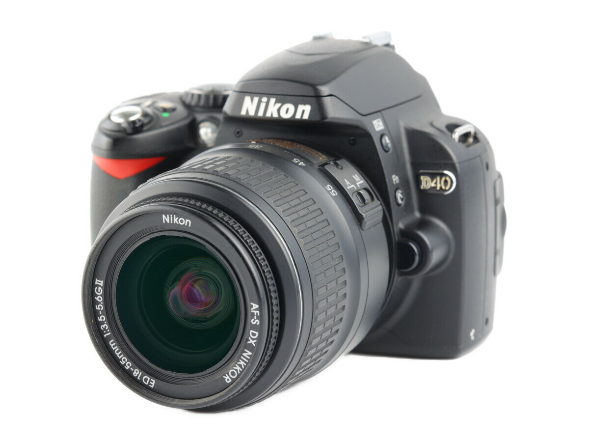 【あす楽】【中古】《良品》【6ヶ月保証】Nikon D40 + AF-S DX NIKKOR 18-55mm F3.5-5.6G デジタル一眼レフカメラ 標準 ズームレンズ 610万画素 APS-Cサイズ DXフォーマット 入門機 エントリー機 Fマウント