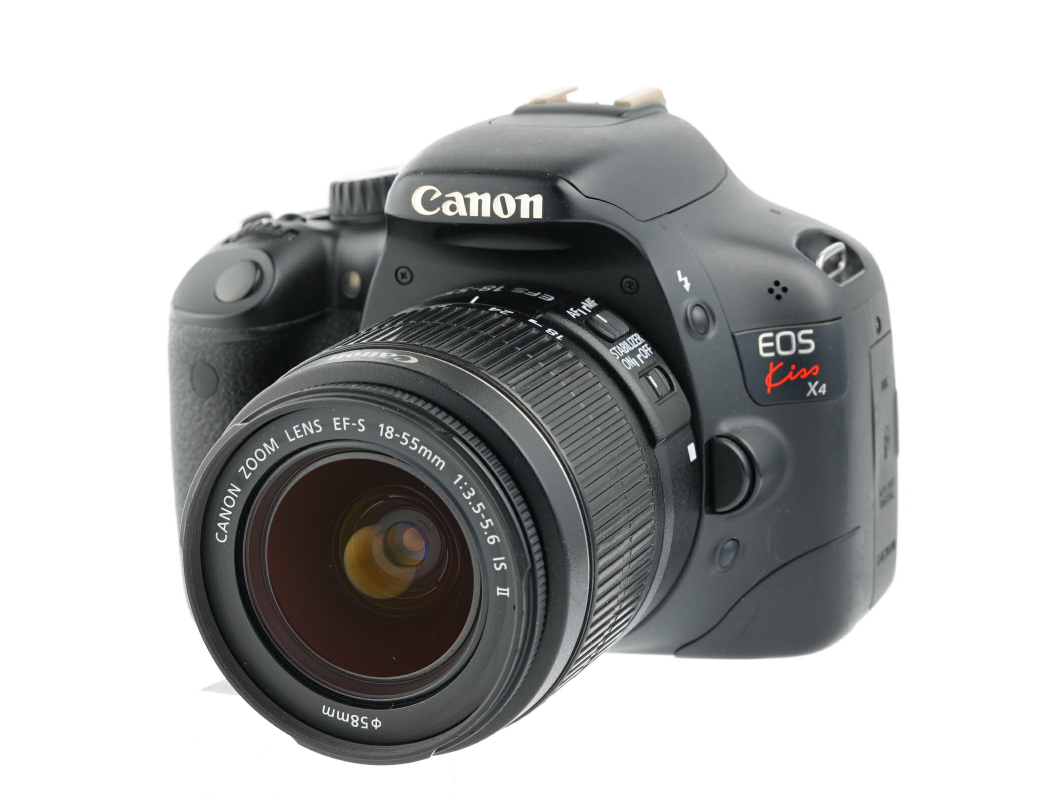 【あす楽】【中古】《良品》【6ヶ月保証】Canon EOS Kiss X4 + EF-S 18-55mm F3.5-5.6 IS II 1800万画素 APS-C デジタル一眼レフカメラ 入門機 エントリー機 小型 軽量 運動会 発表会