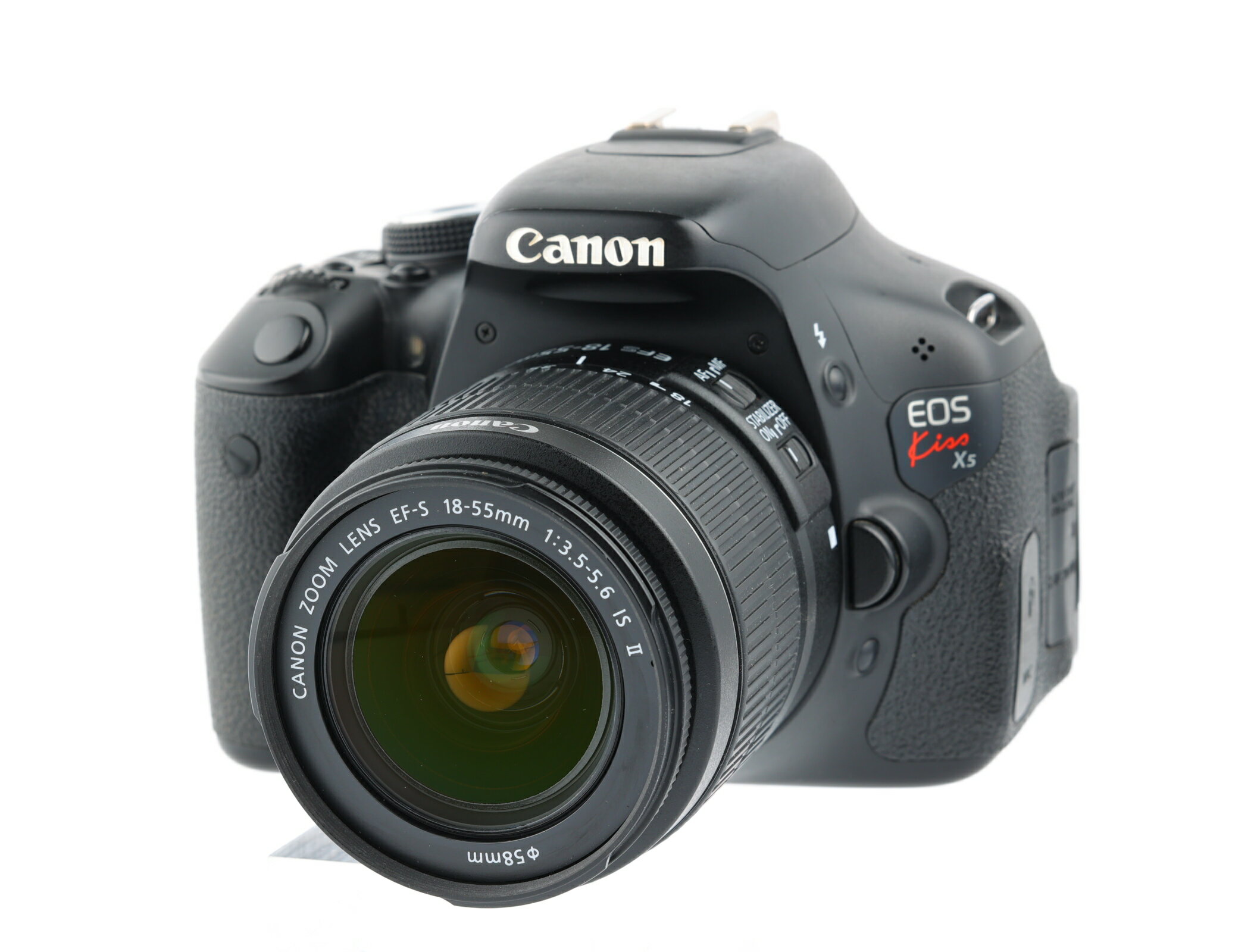 楽天アットカメラ楽天市場店【あす楽】【中古】《訳あり品》Canon EOS Kiss X5 + EF-S 18-55mm F3.5-5.6 IS II 1800万画素 APS-C バリアングル液晶 デジタル一眼レフカメラ 入門機 小型 軽量 運動会 発表会 スナップ