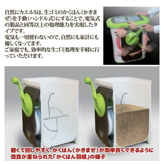 【10%OFFクーポン】エコクリーン自然にカエルS基本セット手動式SKS-101型生ゴミ生ごみ処理家庭用助成金補助金楽天ロジ送料無料