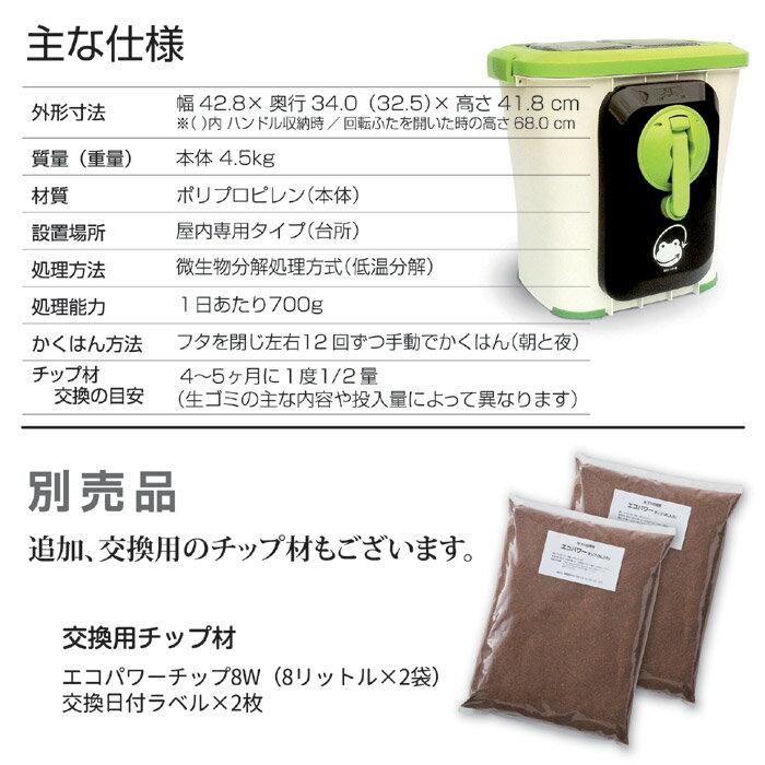 【10%OFFクーポン】エコクリーン自然にカエルS基本セット手動式SKS-101型生ゴミ生ごみ処理家庭用助成金補助金楽天ロジ送料無料