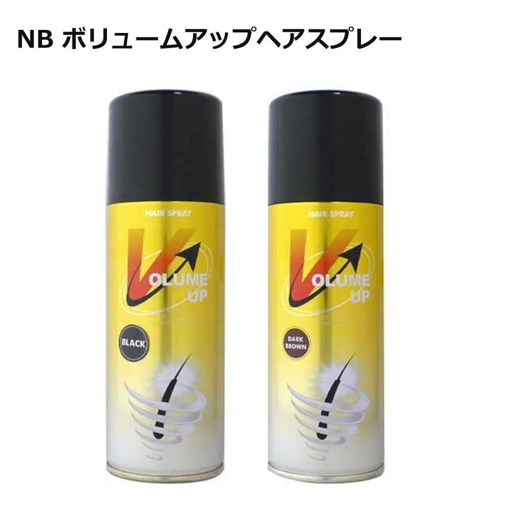 大容量 低価格 NBボリュームアップヘアスプレー ブラック ブラウン 200g 男女兼用 単品 ヘアカラー 白髪 薄毛 ボリューム 送料無料