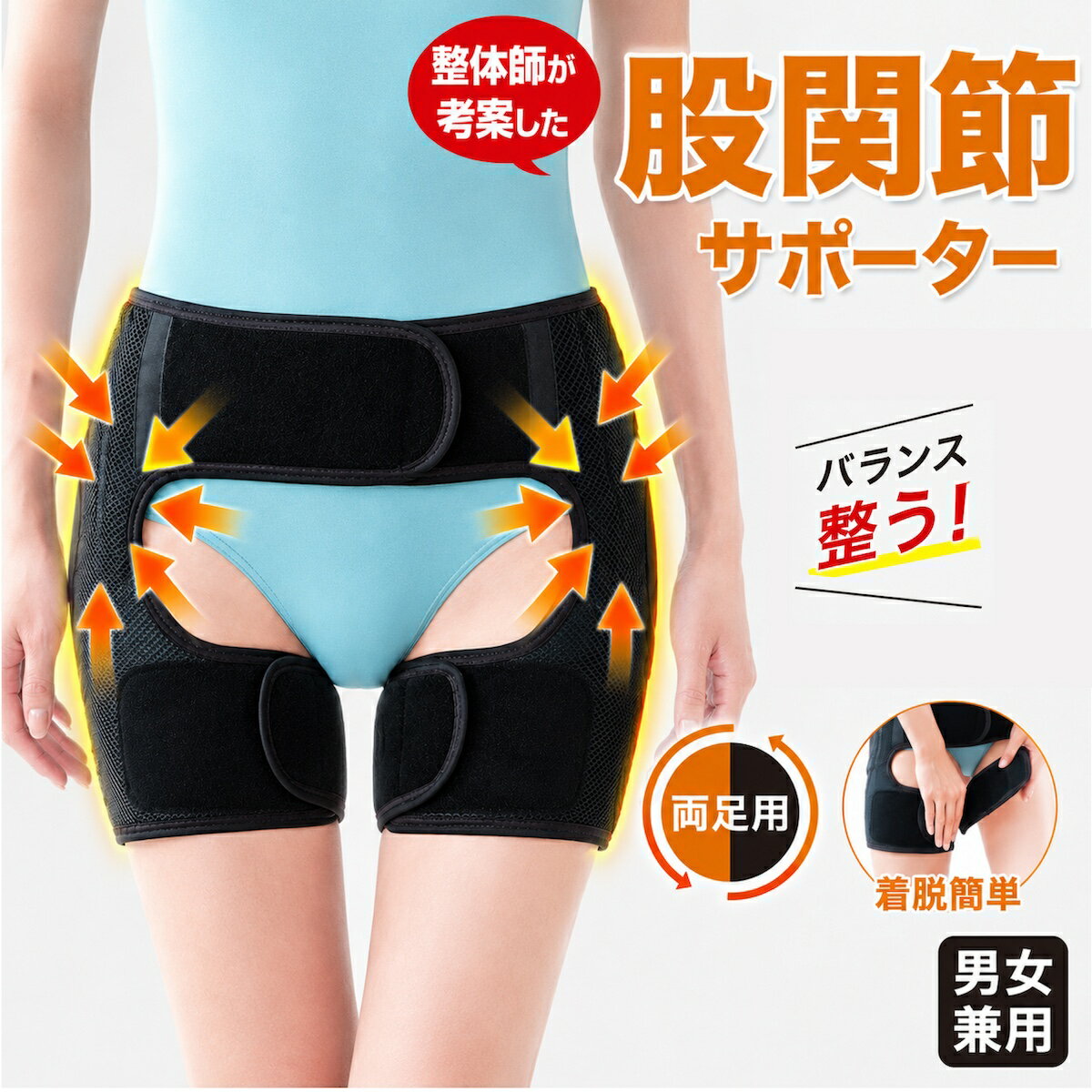 股関節 痛み 腰痛 サポーター ベルト コルセット 男女兼用 デラックス股関節ベルト かるかる滑節 両足用 股関節サポーター 股関節ベルト 歩行補助 整体 骨盤補正 骨盤 矯正 送料無料 p20