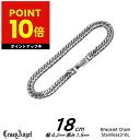 【300円OFFクーポン配布中!!】キヘイブレスレット キヘイチェーン 喜平ブレスレット 喜平チェーン メンズ ステンレス スティール 6面ダブル 6面カット 18cm シルバー 金属アレルギー 対応 p10