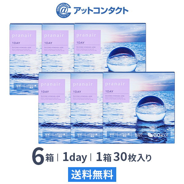 【送料無料】プラネアワンデー 30枚入 6箱セット 1日使い捨て（両眼3ヶ月分 / シンシア / 1dayタイプ / ワンデー / pranair 1DAY / シリコンハイドロゲル）