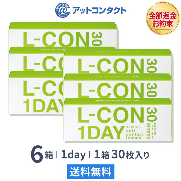 【送料無料】エルコンワンデー 6箱セット 30枚入 1日使い捨て ( シンシア エルコン LCON L-CON 1DAY クリアレンズ 1d…