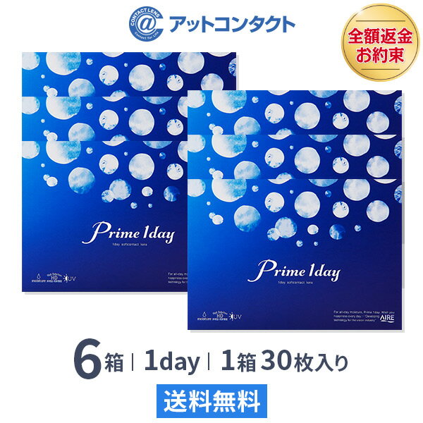 楽天アットコンタクト【送料無料】プライムワンデー 6箱セット（1箱30枚入） Prime 1day 1日使い捨て コンタクトレンズ （ワンデイ / アイレ / AIRE） Shop Of The Year