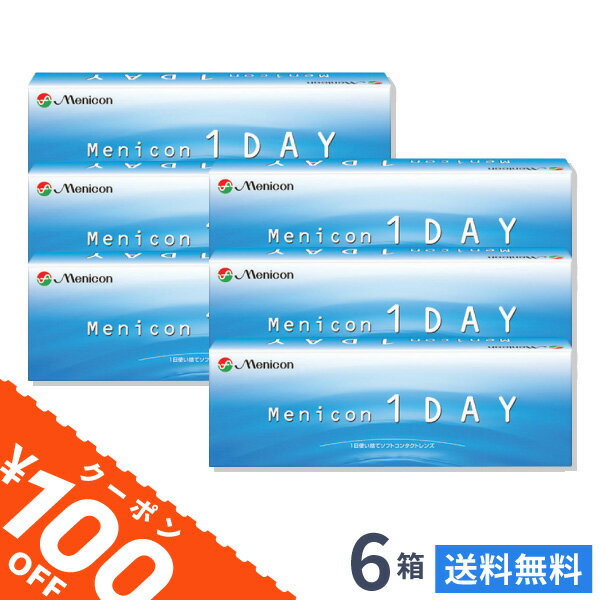 【送料無料】【100円OFFクーポン】メニコンワンデー 1日使い捨て 30枚入 6箱セット 1day