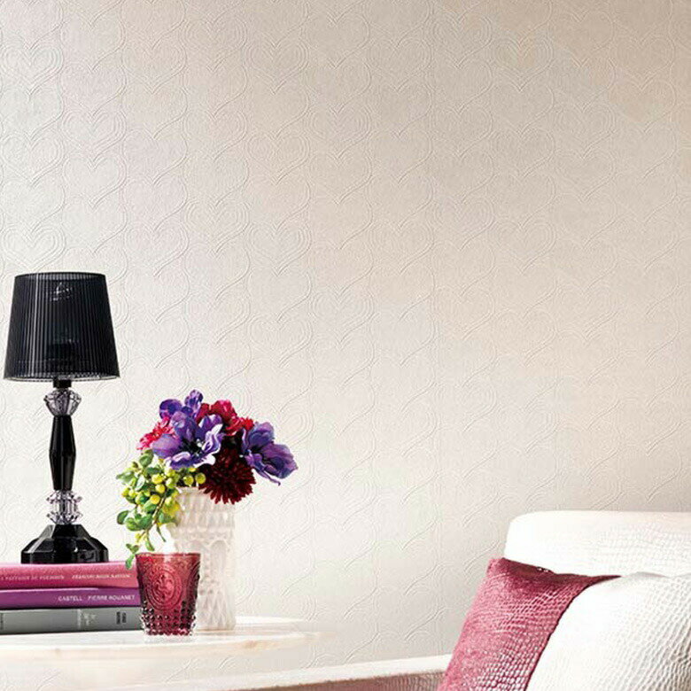 【平日12時までなら即日出荷可】1m単位 壁紙 ハート柄 ホワイト RE53601 のりなし サンゲツ ReSERVE リ..