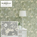 【William Morris ウィリアムモリス 壁紙】Morris Seaweed モリスシーウィード LIS-42008 のりなし 巾52cm×10m巻き 本売り イギリス製 リリカラ 植物柄 グレー ブルー ジョン・ヘンリー・ダール 旧LWT-4598