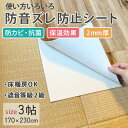 防音ズレ防止シート 3帖用 170×230cm 2mm厚 防カビ 抗菌 保温効果 省エネ 遮音等級2級 床暖房対応 ホット カーペット ラグ マット クッションフロア 畳 和室 洋室 子ども部屋 マンション アパート こども ペット 足音 収音 クッション性 3畳