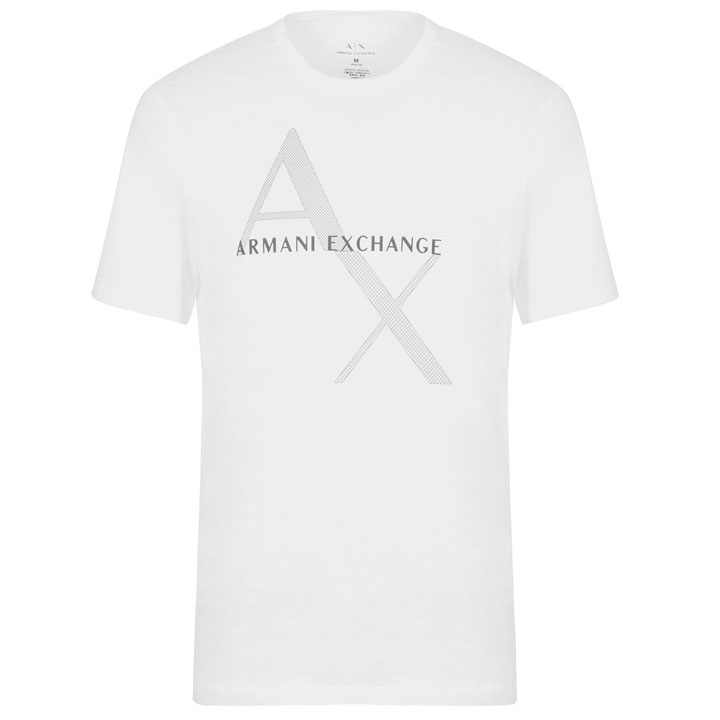 エンポリオ・アルマーニ アルマーニ エクスチェンジ ARMANI EXCHANGE Tシャツ メンズ 半袖 半そで ホワイト 白色 丸首 ロゴ トップス コットン ブランド 8NZT76 Sサイズ Mサイズ Lサイズ 8nzt76-z8h4z-1100