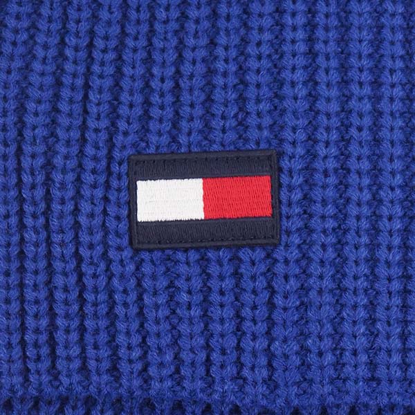 トミーヒルフィガー TOMMY HILFIGER マフラー ニットマフラー メンズ ブランド ブルー 青 H8C83203